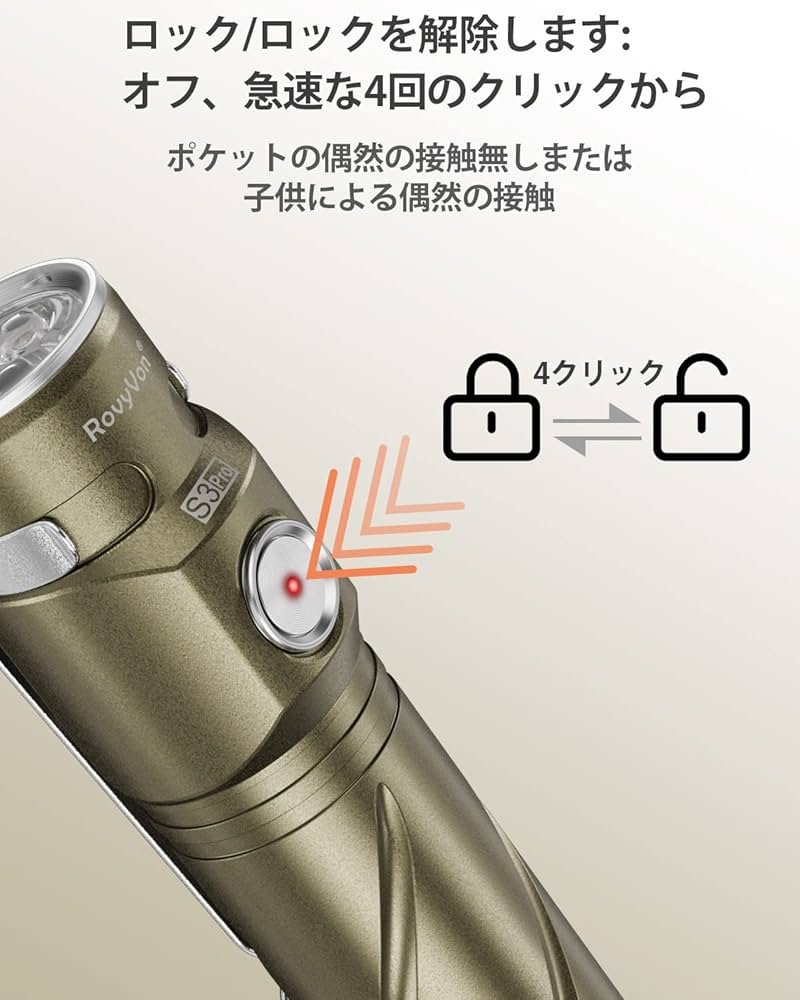 Amazon.co.jp: RovyVon S3Pro EDCフラッシュライト、7075アルミ